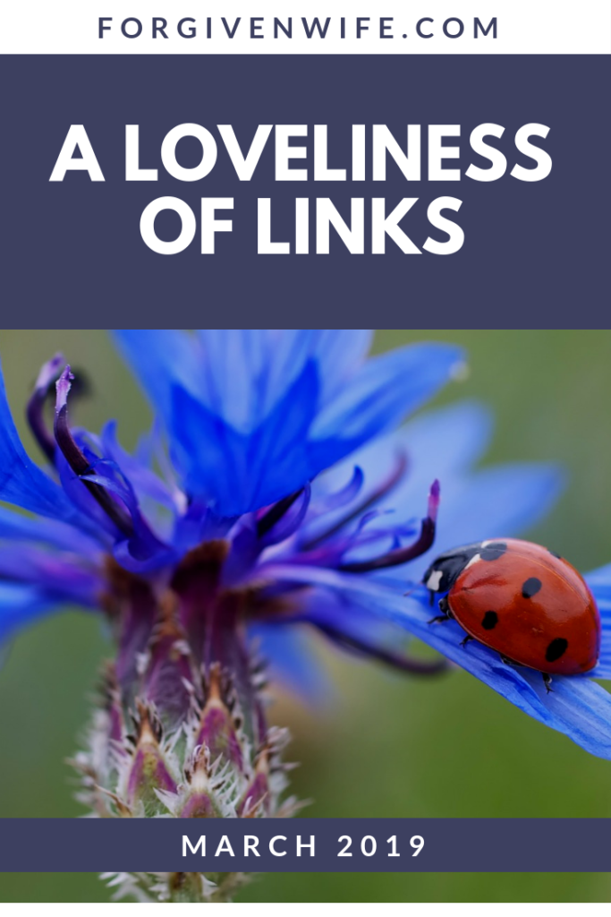 A Loveliness of Links ~ March 2019 | The Forgiven Wife